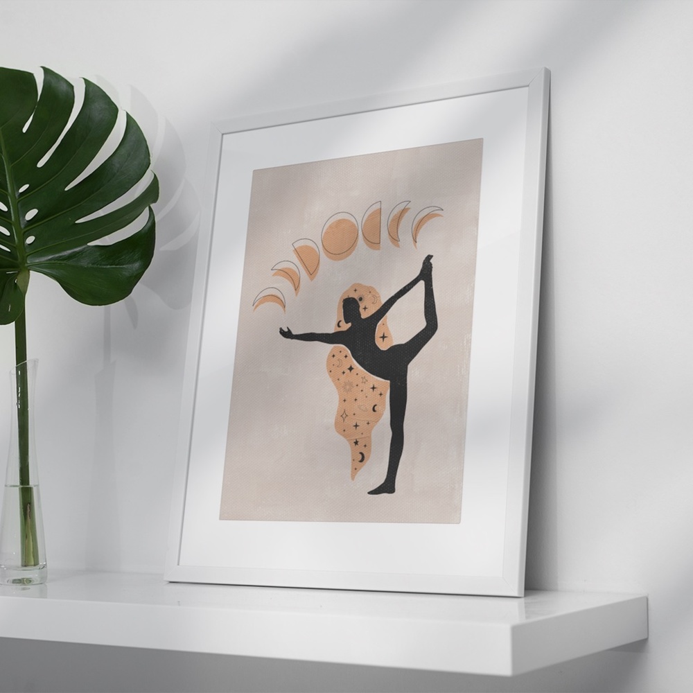 Wall Art Bohemian Woman Silhouette Celestial Print Poster Unframed - Picture 6 of 16